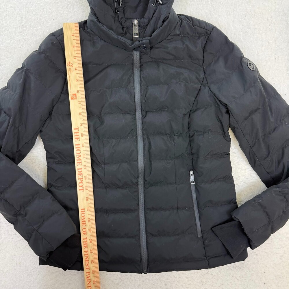 Michael Kors Jacket Women's Black Packable Downfill Hooded Lightweight MK Size S - Picture 3 of 7